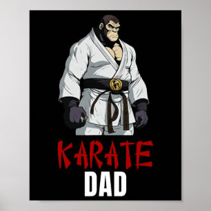 Niedlich Tiger Karate Vater - Funny Martial Arts S Poster