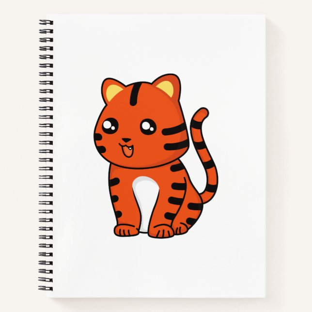 Niedlich Tiger Notizbuch (Vorderseite)