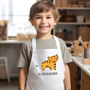 Niedlich Tiger Personalisiert Kinderschürze
