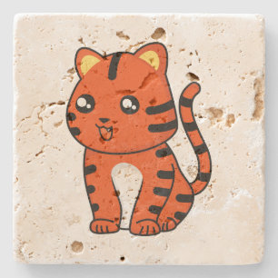 Niedlich Tiger Steinuntersetzer