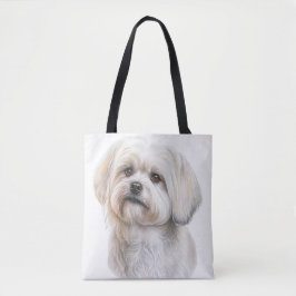 NIEDLICH TINY WHITE MALTESE PUPPY HUND TASCHE