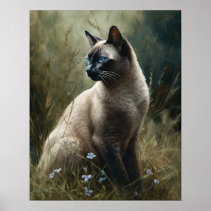 Niedlich Tonkinese Cat Art Print Poster