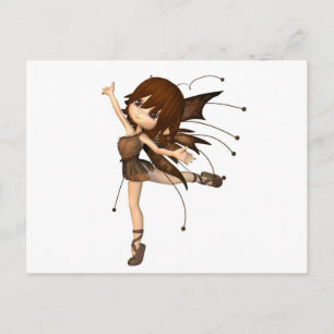 Niedlich Toon Autumn Fairy Postkarte