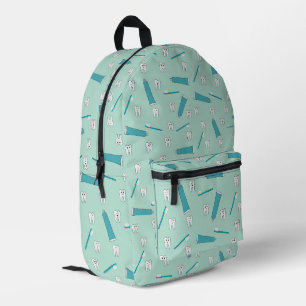 Niedlich Tooth Aquamarin Minze Zahnpasta Zahnbürst Bedruckter Rucksack