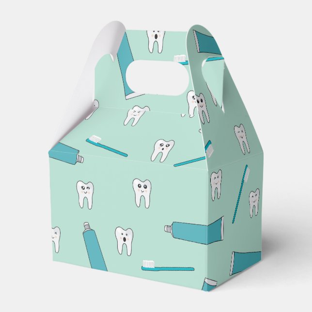 Niedlich Tooth Aquamarin Minze Zahnpasta Zahnbürst Geschenkschachtel (Vorderseite)