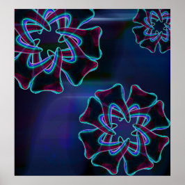 Niedlich Tooth Blume Blue Dentist Orthodontist Pos Poster