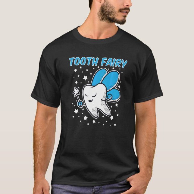 Niedlich Tooth Fairy Halloween Kostüm Dentalassist T-Shirt (Vorderseite)