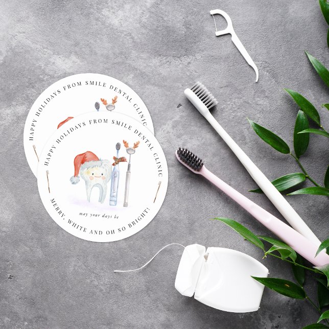 Niedlich Tooth | Kinderklinik Weihnachtsfeiertag Runder Aufkleber (Von Creator hochgeladen)
