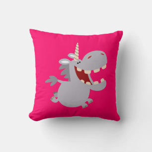 Niedlich Toothy Cartoon Unicorn Kissen