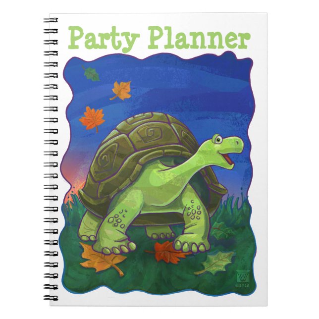 Niedlich Tortoise Party Planer Notizblock (Vorderseite)