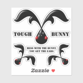 Niedlich Tough Bunny Boxer Rabbit Aufkleber