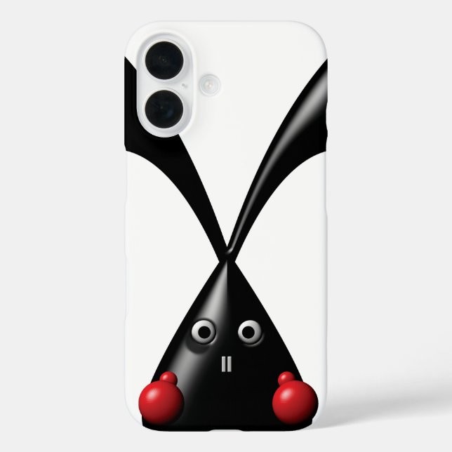 Niedlich Tough Bunny Boxer Rabbit iPhone 16 Hülle (Rückseite)