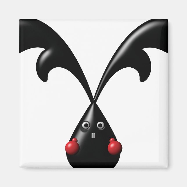 Niedlich Tough Bunny Boxer Rabbit Magnet (Vorne)