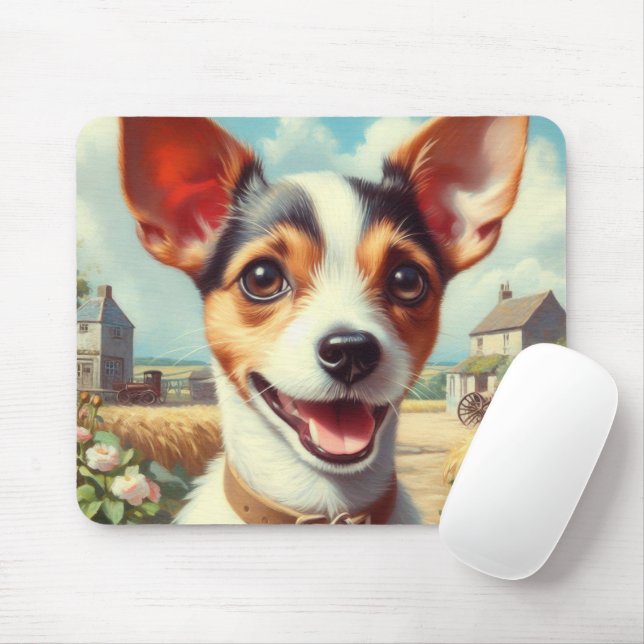 Niedlich Toy Fox Terrier Painting Mousepad (Mit Mouse)