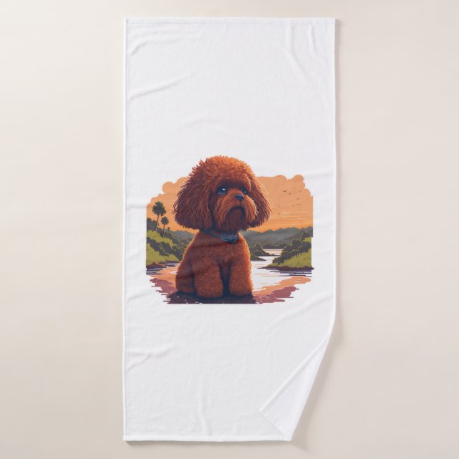 Niedlich Toy Poodle Badehandtuch (Badehandtuch)