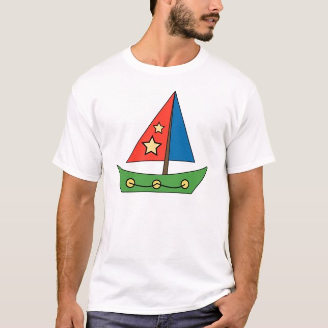 Niedlich Toy Sailboat T-Shirt (Vorderseite)