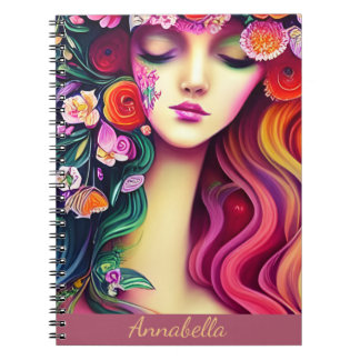 Niedlich Trendy Boho Sinti und Roma Floral Angel A Notizblock