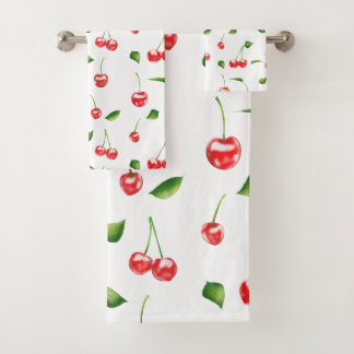 Niedlich Trendy Delicious Cherry | Badhandtuch Set