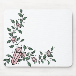 Niedlich Trendy Girly Blume Rosa Gem Kristallseen Mousepad
