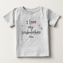 Niedlich Trendy I Liebe My Godmutter Baby T-Shirt