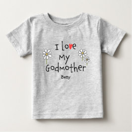 Niedlich Trendy I Liebe My Godmutter Baby T-Shirt
