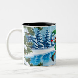 Niedlich Trendy Moderne Moderne Funny Frohe Weihna Zweifarbige Tasse