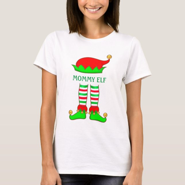Niedlich Trendy Mommy Elf T - Shirt (Vorderseite)