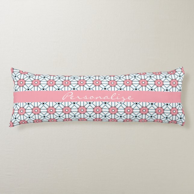 Niedlich Trendy Pink Blume Bud Design Personalisie Seitenschläferkissen (Vorderseite)