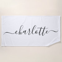 Niedlich Trendy Script Name Personalisiert White