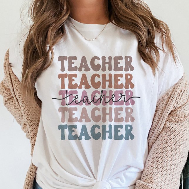 Niedlich Trendy Teacher Pastel T-Shirt (Von Creator hochgeladen)