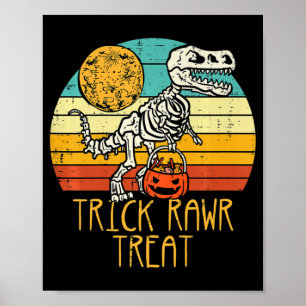 Niedlich Trick Rawr Leckerei Skelett Trex Kleinkin Poster