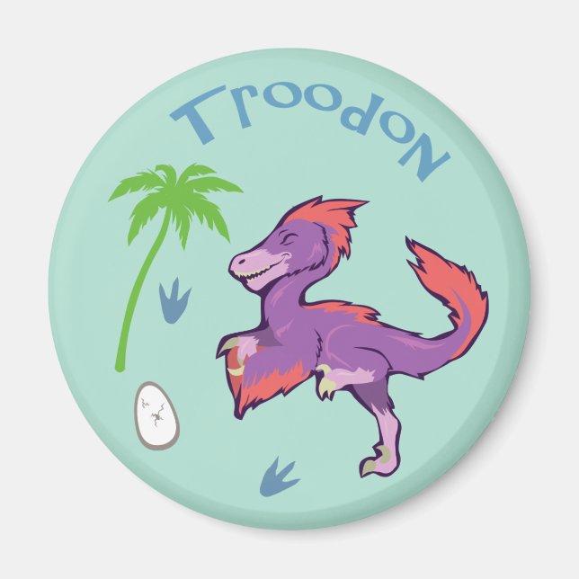 Niedlich Troodon Magnet (Vorne)