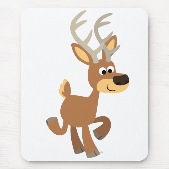 Niedlich Trotting Cartoon Deer Mousepad (Vorne)