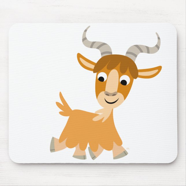 Niedlich Trotting Cartoon Goat Mousepad (Vorne)