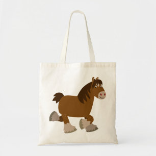 Niedlich Trotting Cartoon Shire Horse Bag Tragetasche