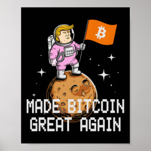 Niedlich Trump machte Bitcoin wieder groß Joke Inv Poster