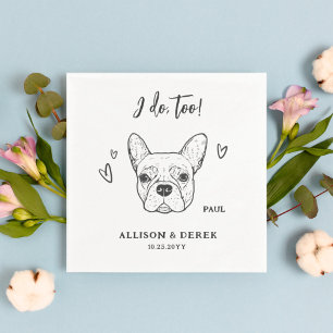 Niedlich tue ich zu französischer Bulldogsheirat Serviette
