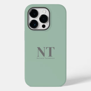 Niedlich Türkis Monogram Case-Mate iPhone 14 Pro Hülle