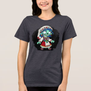Niedlich türkisches Zombie Tri-Blend Shirt