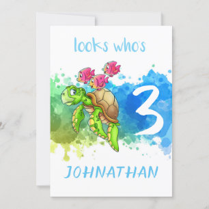 Niedlich Turtle Birthday Card Karte
