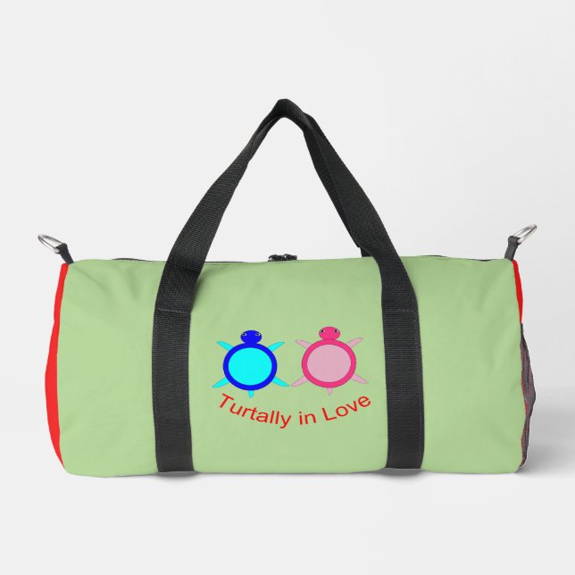 Niedlich Turtle Couple Duffle Bag (Vorderseite)
