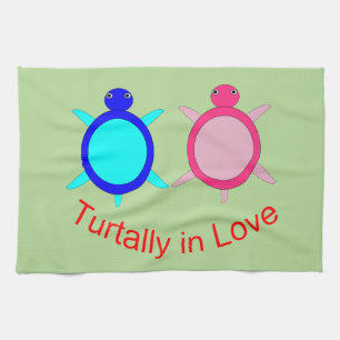 Niedlich Turtle Couple Geschirrtuch