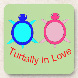 Niedlich Turtle Couple Getränkeuntersetzer