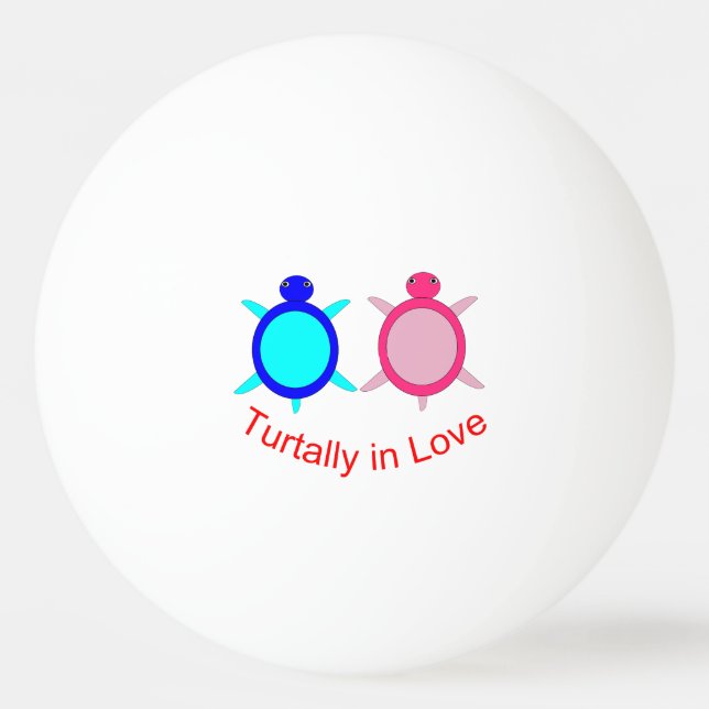 Niedlich Turtle Couple Tischtennisball (Vorderseite)