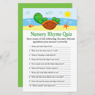 Niedlich Turtle Kinderzimmer Rhyme Quiz Kinderdusc