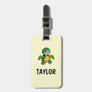 Niedlich Turtle Personalisierte Tasche Gepäckanhänger