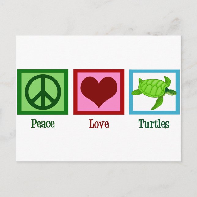 Niedlich Turtle Postkarte (Vorderseite)