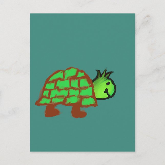 Niedlich Turtle Postkarte (Vorderseite)