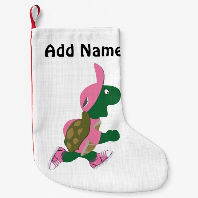 Niedlich Turtle Runner in PInk Kleiner Weihnachtsstrumpf (Vorderseite)