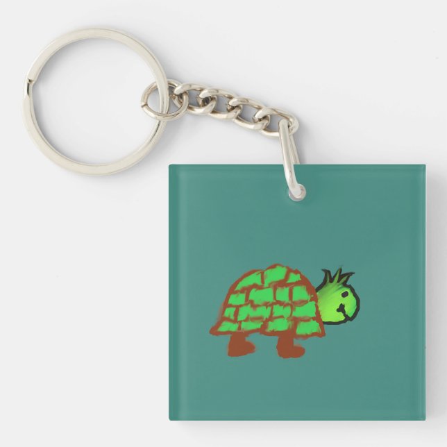 Niedlich Turtle Schlüsselanhänger (Vorderseite)